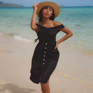 The Como Dress in Noir
